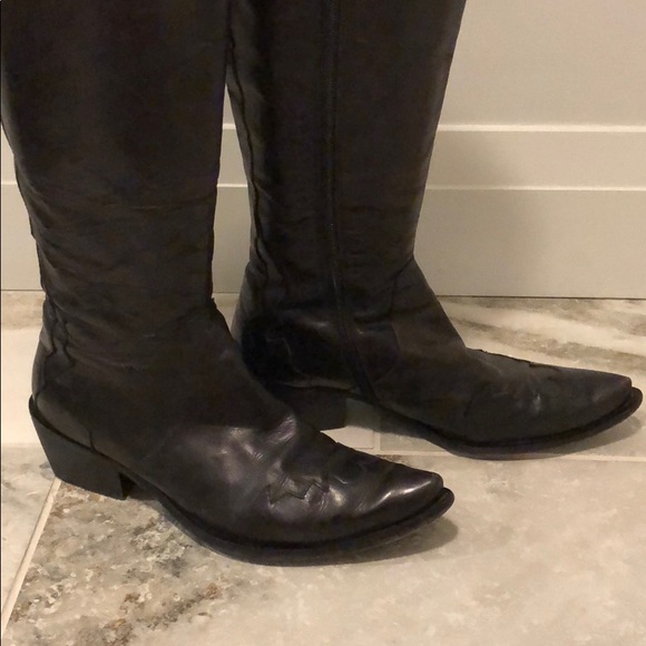 Jo Ghost Italian Leather Knee High Boots - Picture 1 of 8